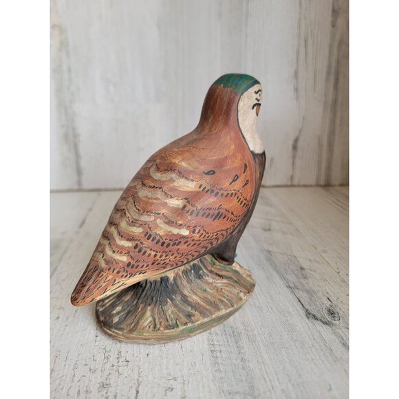Vintage‎ quail bird pottery unique home decor animal woods heavy - Picture 5 of 9